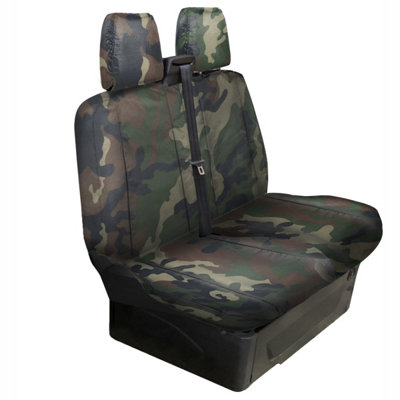 Tailored Heavy Duty Green Camo Van Seat Covers for Ford Transit Custom 2013 on - 3