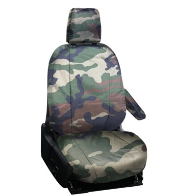 Tailored Heavy Duty Green Camo Van Seat Covers for Ford Transit Custom 2013 on - 6