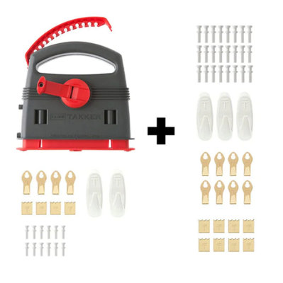 Takker Easy One-Step Hardwall Picture Frame Hanging Tool Kit  78 pieces included Price Comparisons | Compare The Build