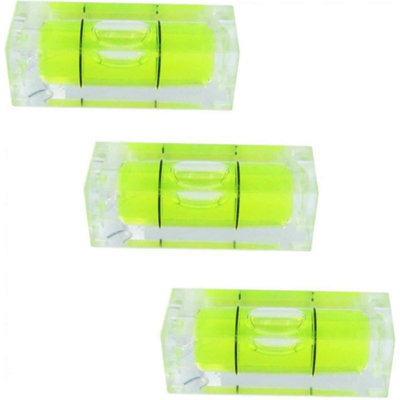 Taksar 29mm Mini Spirit Level Bubble Square (3 Pack)