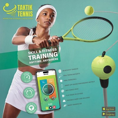 TAKTIK TENNIS Interactive Tetherball Kit - Smart App Tracking, Anti ...
