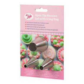 Tala Open Tip Piping Bag Set White/Silver (One Size)