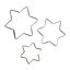 Tala Star Cookie Cutters Set (Pack of 3) Silver (One Size)
