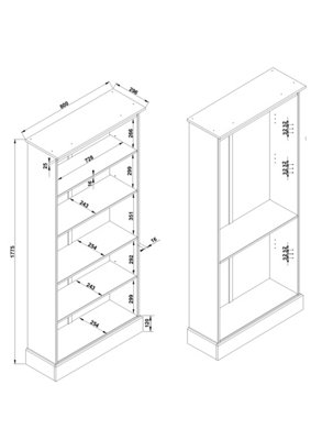 Cotswold bookshelf top
