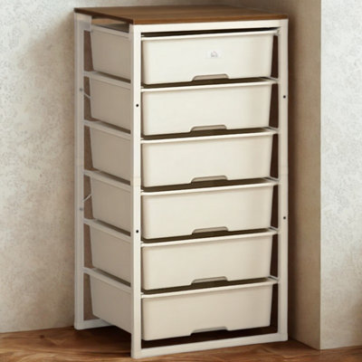 Tall 6 Drawers Bedroom Storage Chest Unit