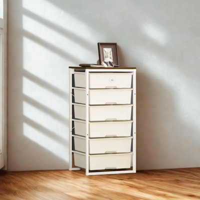 Tall 6 Drawers Bedroom Storage Chest Unit