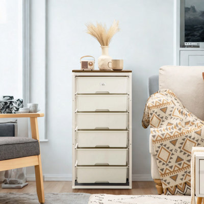Tall 6 Drawers Bedroom Storage Chest Unit