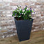 Tall Ash Coloured Slate Effect Garden Planter 30cm D x 30cm W x 45cm H