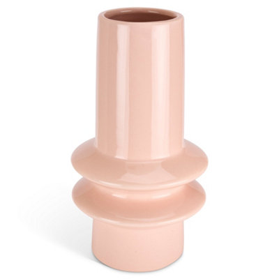 Tall Ceramic Bubble Vase - 30cm - Nude - 6