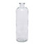 Tall Clear Glass Decorative Bottle. Ideal for Tall Stemmed Flowers. Height is 33 cm