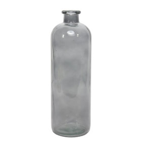 Tall Dove Grey Decorative Bottle. Ideal for Tall Stemmed Flowers. Height is 33 cm