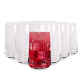 Tall Drinking Crystal Glasses Set of 6 - M&W