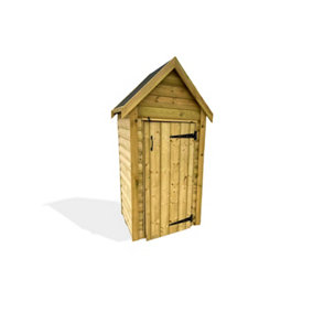 Tall Garden Store Tool Shed - Timber - L80 x W183 x H80 cm - Minimal Assembly Required