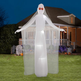 Tall Ghost Bribe with Red Eyes Outdoor Inflatable for Halloween 240cm
