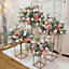 Tall Gold Metal Column Vase Flower Stand Pedestal Rack Wedding Display Rack 80 cm