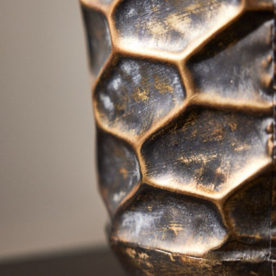 Tall Neck Antique Textured Jug Vase - 3