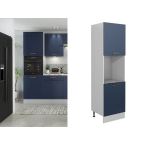 Tall Oven Housing Unit Kitchen Single 600mm Cabinet Carcass Navy Dark Blue Nora