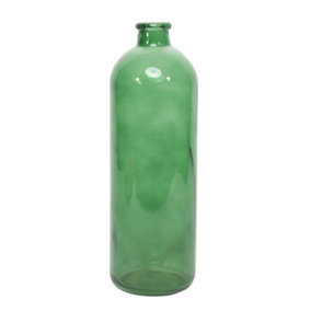 Tall Pear Green Decorative Bottle. Ideal for Tall Stemmed Flowers. Height is 33 cm