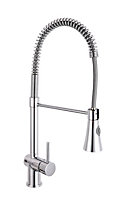 Tall Side Action Handle Rinser Kitchen Tap - Chrome - Balterley