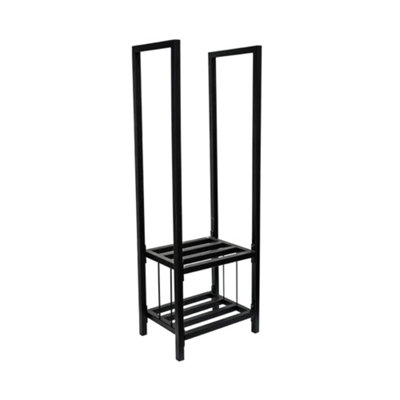 Tall Square Shelved Log Storage H120cm