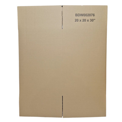 Tall Strong Double Wall Extra Large Cardboard Box 20" x 20" x 30" Storage Packing Moving House Sturdy Shipping Boxes (Pack of 1) - 6