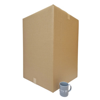 Tall Strong Double Wall Extra Large Cardboard Box 20" x 20" x 30" Storage Packing Moving House Sturdy Shipping Boxes (Pack of 1) - 8