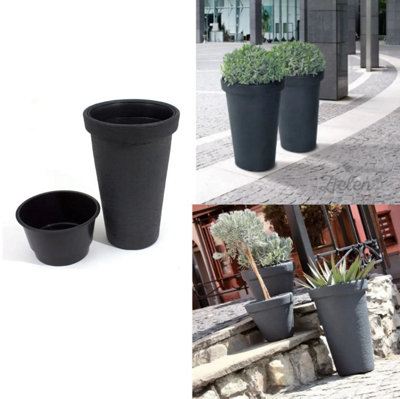 Tall Tower Classic Planter Plant Pot Flower Indoor Outdoor Garden Patio 20 Litres