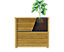 Tall Wooden Rectangle Planter  - Natural (FSC 100%)