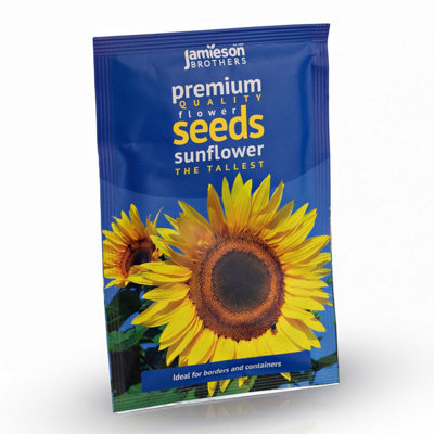 Tallest Sunflower Seeds (Approx. 18 seeds) by Jamieson Brothers