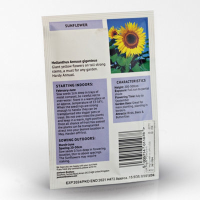 Tallest Sunflower Seeds (Approx. 18 seeds) by Jamieson Brothers - 6