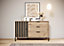 Tally Chest of Drawers - Elegant Wooden Dresser with Versatile Storage (W)1380mm (H)820mm (D)400mm - Oak Artisan & Anthracite