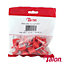 Talon - Nail In Pipe Clip - Red - NCH15/20 (Size 15mm - 20 Pieces)