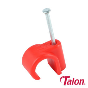 Talon - Nail In Pipe Clip - Red - NCH15 (Size 15mm - 100 Pieces)