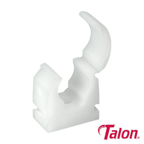 Talon - Single Hinged Clip - White - TS15 (Size 15mm - 100 Pieces)
