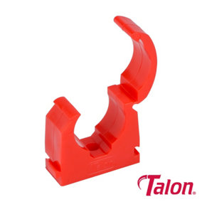 Talon - Single Hinged ID Clip - Red - TS22RED20 (Size 22mm - 20 Pieces)