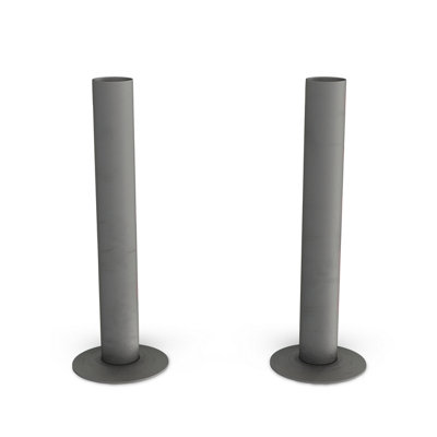 Talus Natural Pewter Matte Pipe Covers 130mm