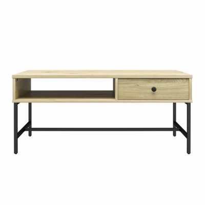 Tamlin Coffee Table with 1 Drawer Linseed Oak