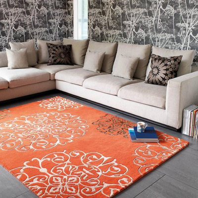 Tangier Terra Matrix Rug Rug 160x230cm for the Living Room