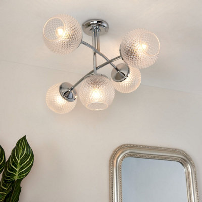 Tania 5 Light Polished Chrome Ceiling Pendant