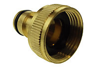 Tap Adaptor Connector Brass  Garden Water Fit Hose Pipe Tap Female Male 3/4" BSP Tap connector brass