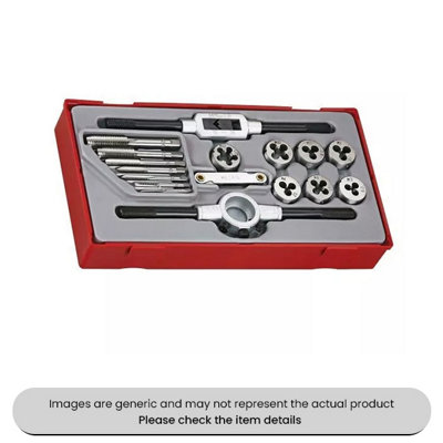 Tap & Die Set 17 Piece For Repairing Threads Pack Qty 1