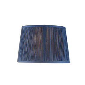 Tapered Cylinder Lamp Shade - Midnight Blue Silk - 60W E27 or B22 GLS - e10824