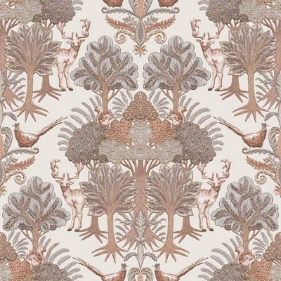 Tapestry Nordic Deer Forest Beige Wallpaper