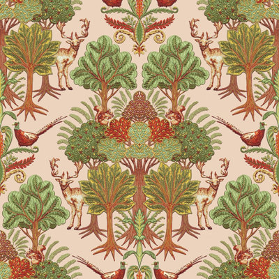 Tapestry Nordic Deer Forest Cream/Multi Wallpaper