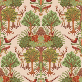 Tapestry Nordic Deer Forest Cream/Multi Wallpaper