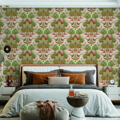 Tapestry Nordic Deer Forest Cream/Multi Wallpaper