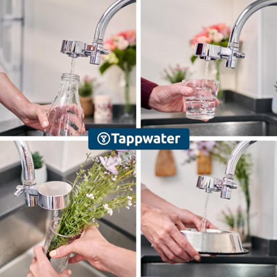 Tappwater EcoPro Compact Chrome Tap Water Filter Starter Pack