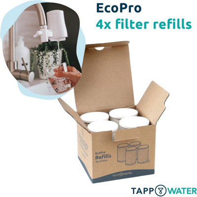 Tappwater EcoPro Refills - Set of 4 Refill cartridges for EcoPro Water Filter