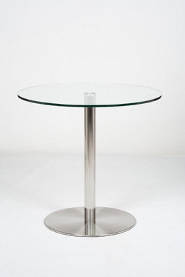 Target 80cm Small Round Glass Dining Table