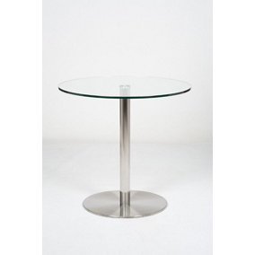 Target 80cm Small Round Glass Dining Table